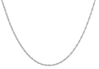 9ct White Gold Adjustable Prince Of Wales Chain 20"