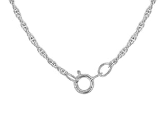 9ct White Gold Adjustable Prince Of Wales Chain 20"