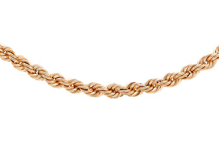 9K Rose Gold Hollow 3.2mm Rope Chain 20"