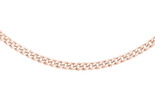 9K Rose Gold 1.4mm Diamond Cut Curb Chain 20"