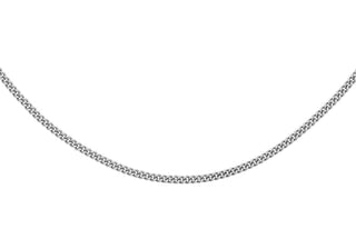 9K White Gold 1.7mm Curb Chain 18"