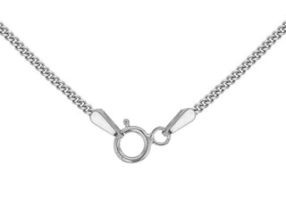 9K White Gold 1.7mm Curb Chain 18"