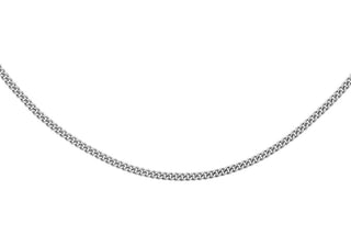 9K White Gold 1.7mm Curb Chain 24"