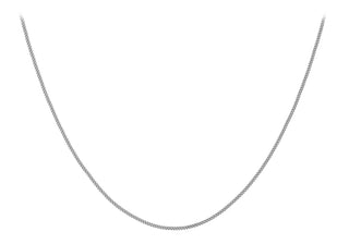 9K White Gold 1.7mm Curb Chain 24"