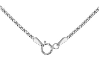 9K White Gold 1.7mm Curb Chain 24"