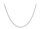 9ct White Gold DC Twisted Curb Chain 20"