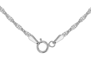 9ct White Gold DC Twisted Curb Chain 20"