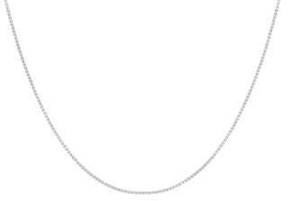 9ct White Gold Venetian Box Chain 18" - 20"