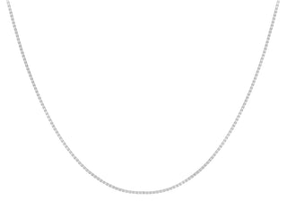 9ct White Gold Venetian Box Chain 16"