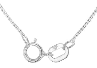 9ct White Gold Venetian Box Chain 16"