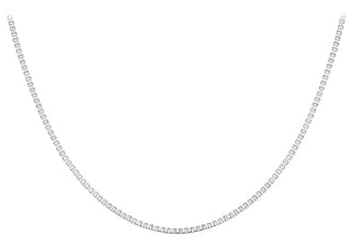 9ct White Gold Venetian Box Chain 18"