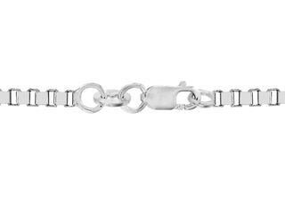 9ct White Gold Venetian Box Chain 18"