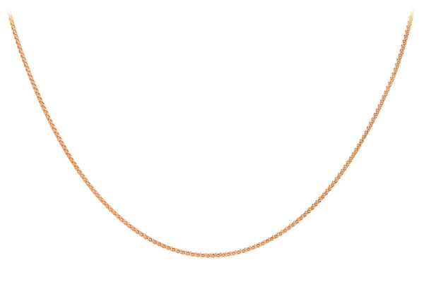 9K Rose Gold Adjustable Spiga Chain 18" - 20"