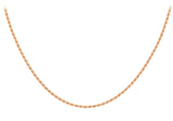 9K Rose Gold 1.5mm Rope Chain 18"