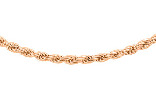 9K Rose Gold 1.5mm Rope Chain 20"