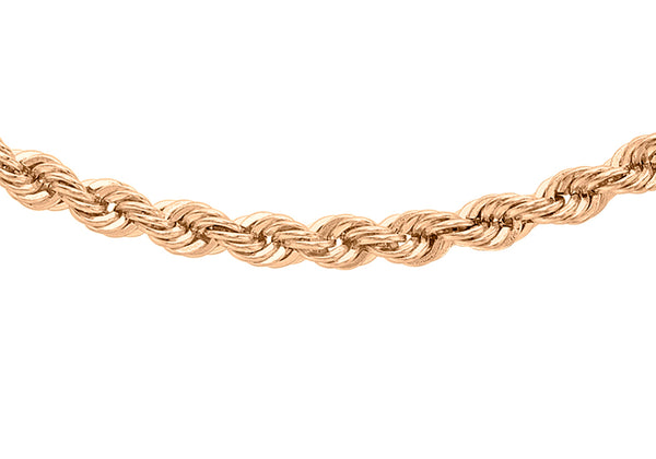 9K Rose Gold 2.1mm Rope Chain 16"
