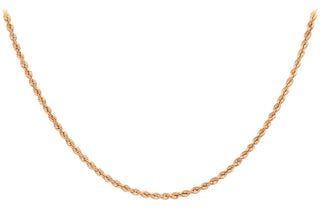 9K Rose Gold 2.1mm Rope Chain 16"