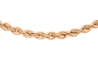 9K Rose Gold 2.1mm Rope Chain 20"