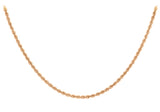 9K Rose Gold 2.1mm Rope Chain 20"