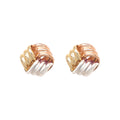 9ct Tri-Colour Knot Style Stud Earrings
