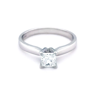 Platinum 0.50ct Princess Cut Solitaire