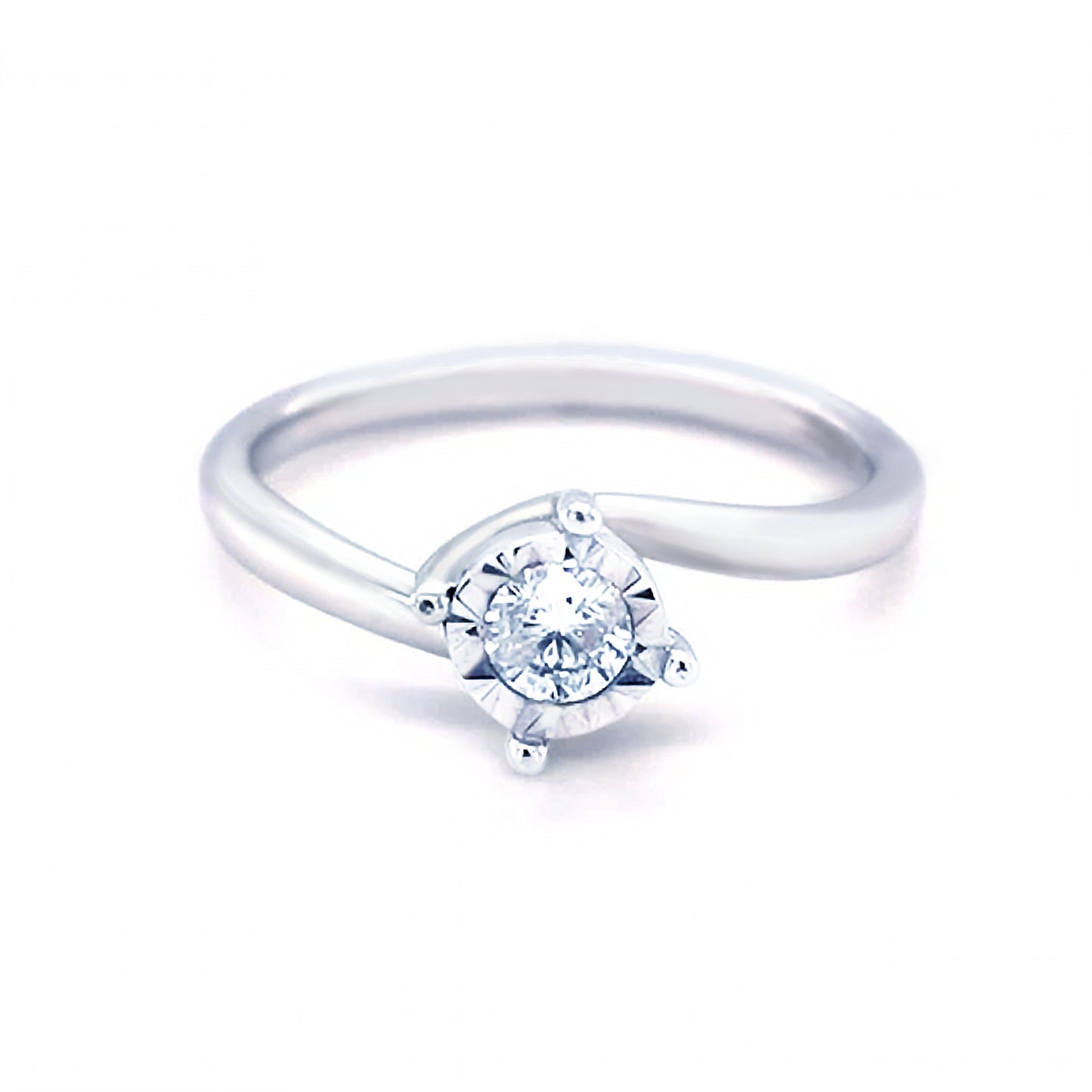 9ct White Gold 0.25ct Solitaire Ring