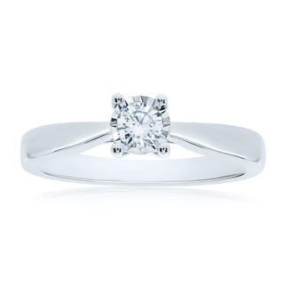 9ct White Gold 0.25ct Diamond Ring