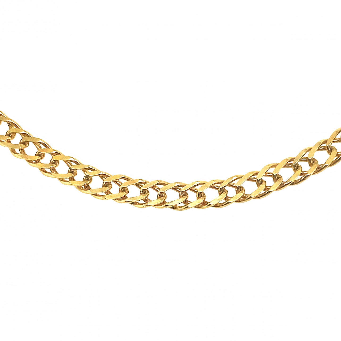 9ct Yellow Gold Open Double Curb Chain 18"