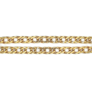 9ct Yellow Gold Open Double Curb Chain 18"