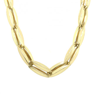 9K Yellow Gold Fancy Link Chain 20"