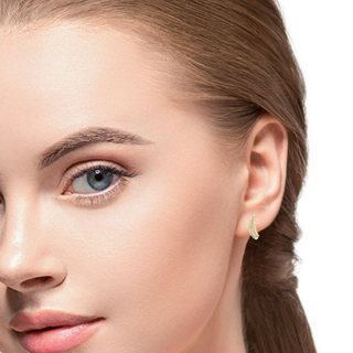 9ct Yellow Gold Triple Band Stud Earrings
