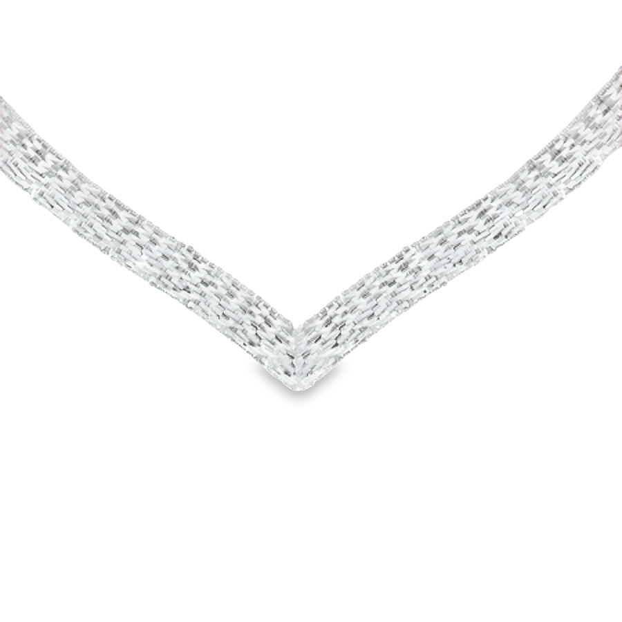 Sterling Silver V Shaped Knitted Necklace